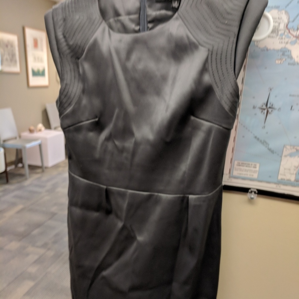 Dark grey metallic sleeveless dress